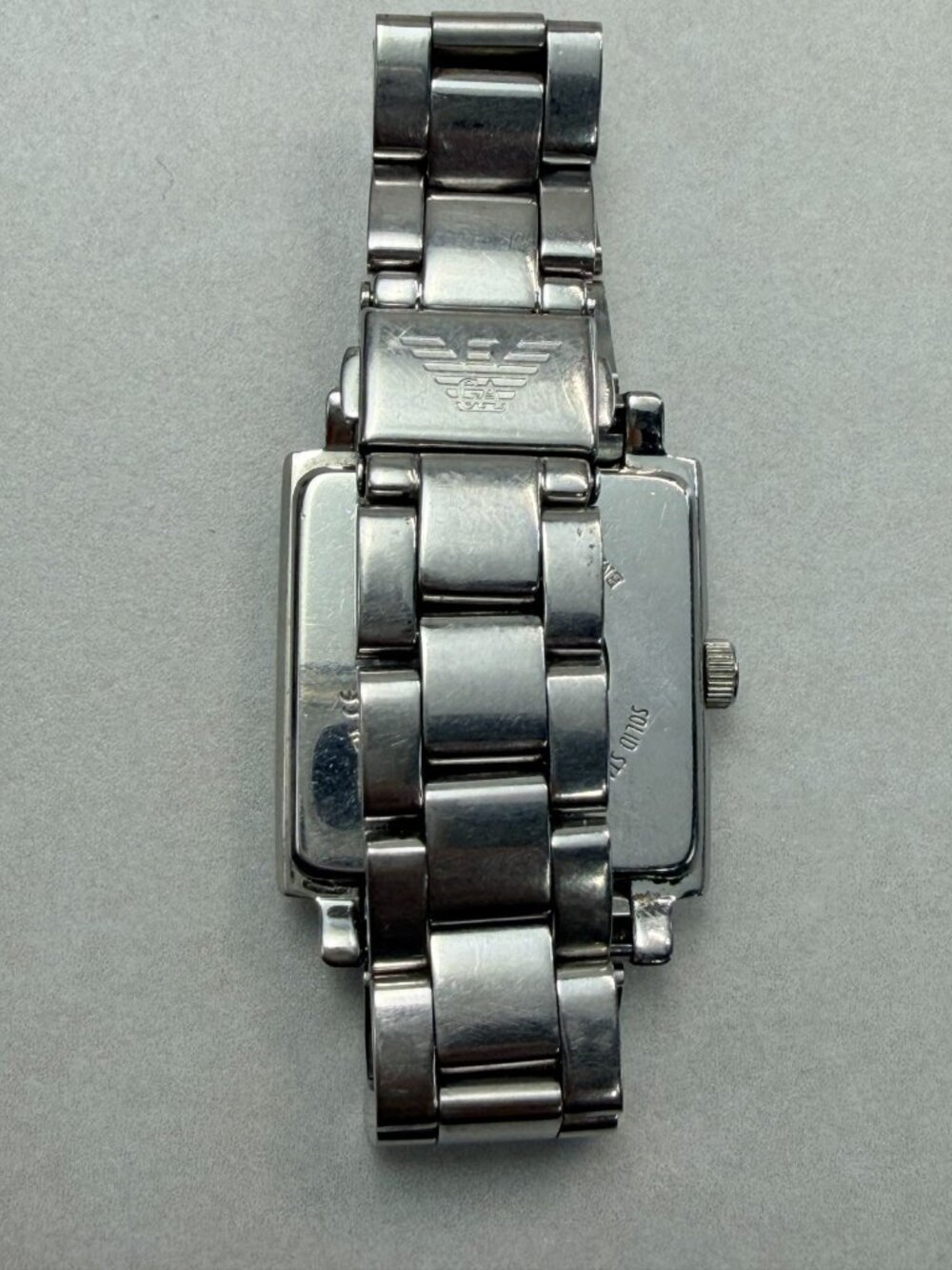 Emporio Armani AR-5853 Black Dial Stainless Steel Watch Working - Picture 5 of 8